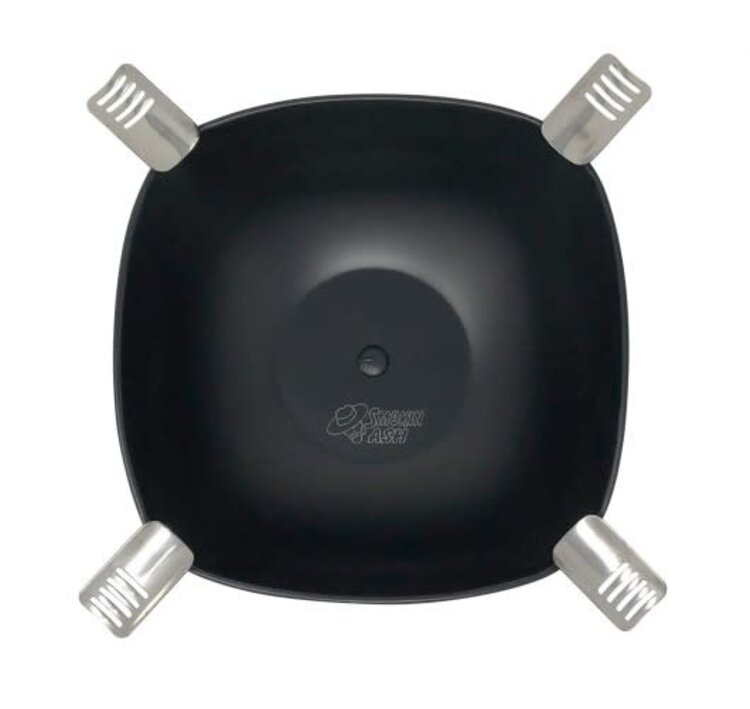 Prestige Imports Smokin Ash - Quadrangle Square Ashtray Tall - Black Matte