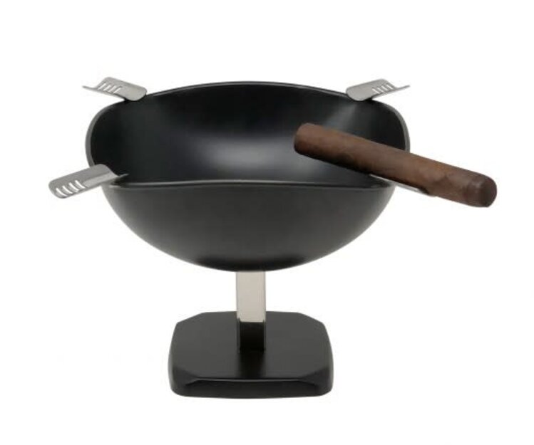 Prestige Imports Smokin Ash - Quadrangle Square Ashtray Tall - Black Matte