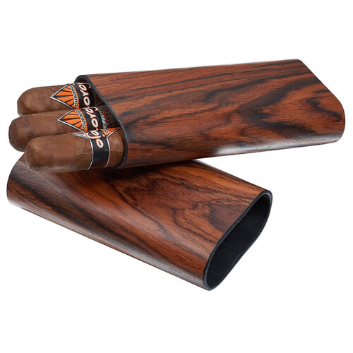 Visol Accessories Visol Bruce 3 Finger Natural Wood and Cigar Case