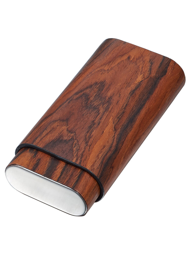 Visol Accessories Visol Bruce 3 Finger Natural Wood and Cigar Case