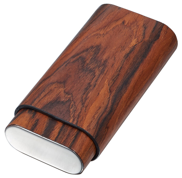Visol Accessories Visol Bruce 3 Finger Natural Wood and Cigar Case