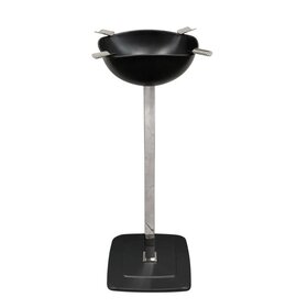 Prestige Imports Smokin Ash - Quadrangle Square Standing Ashtray - Black Matte