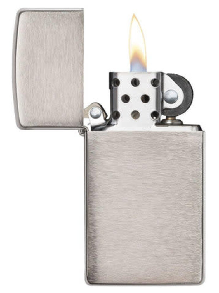 Zippo Zippo Lighter Slim- Brushed Chrome