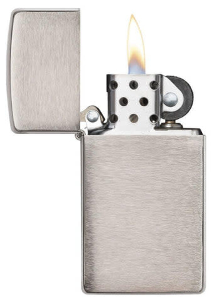 Zippo Zippo Lighter Slim- Brushed Chrome
