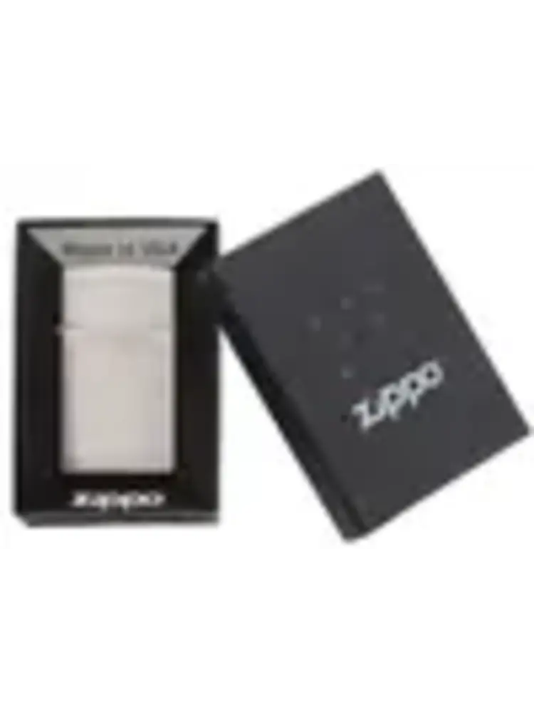 Zippo Zippo Lighter Slim- Brushed Chrome