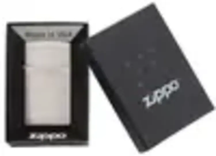 Zippo Zippo Lighter Slim- Brushed Chrome