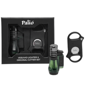Palio Vesuvio Lighter and Black Cutter Set