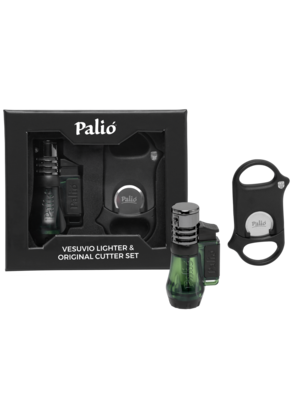 Palio Vesuvio Lighter and Black Cutter Set