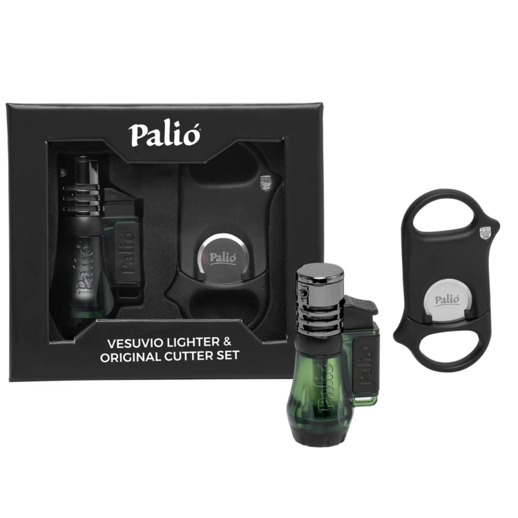 Palio Vesuvio Lighter and Black Cutter Set