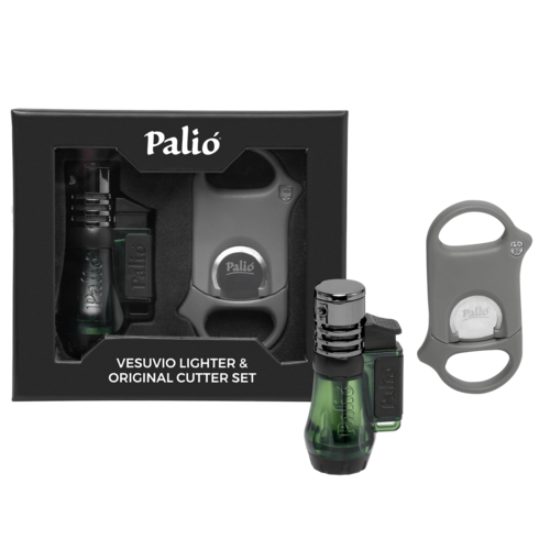 Palio Vesuvio Lighter and Grey Cutter Set