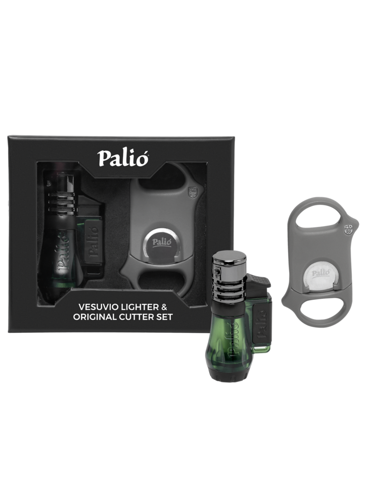 Palio Vesuvio Lighter and Grey Cutter Set