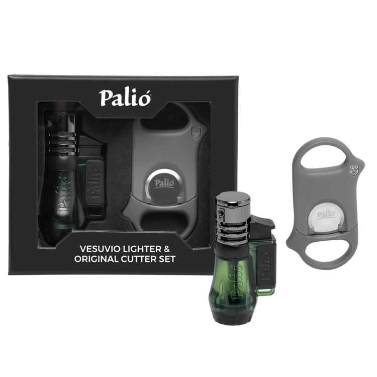 Palio Vesuvio Lighter and Grey Cutter Set
