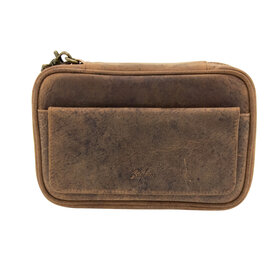 Brigham Pipes Brigham 4 Pipe Case - Vintage Leather
