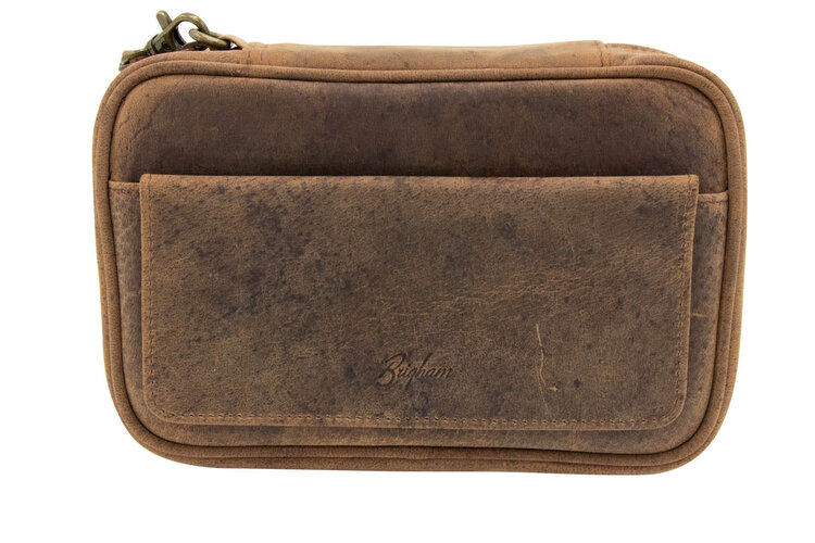 Brigham Pipes Brigham 4 Pipe Case - Vintage Leather