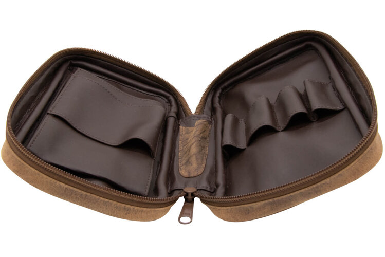 Brigham Pipes Brigham 4 Pipe Case - Vintage Leather