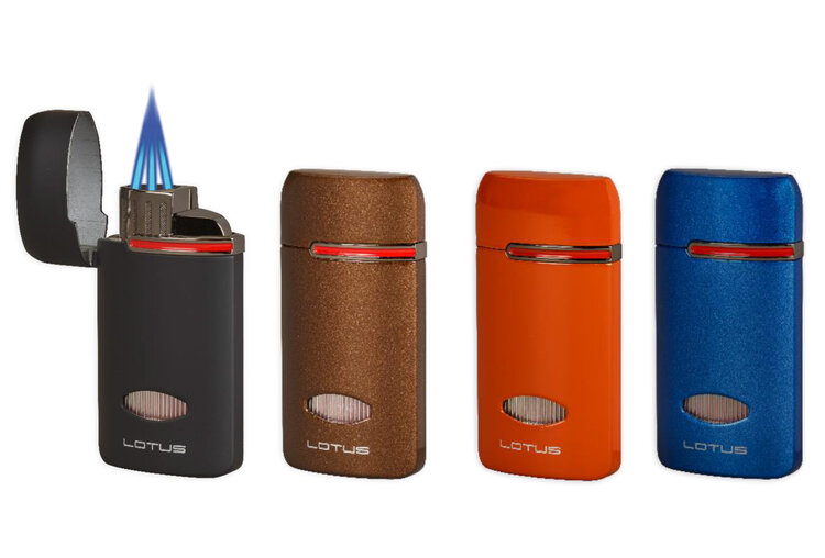 Lotus Lotus Matrix Triple Torch Lighter - Blue