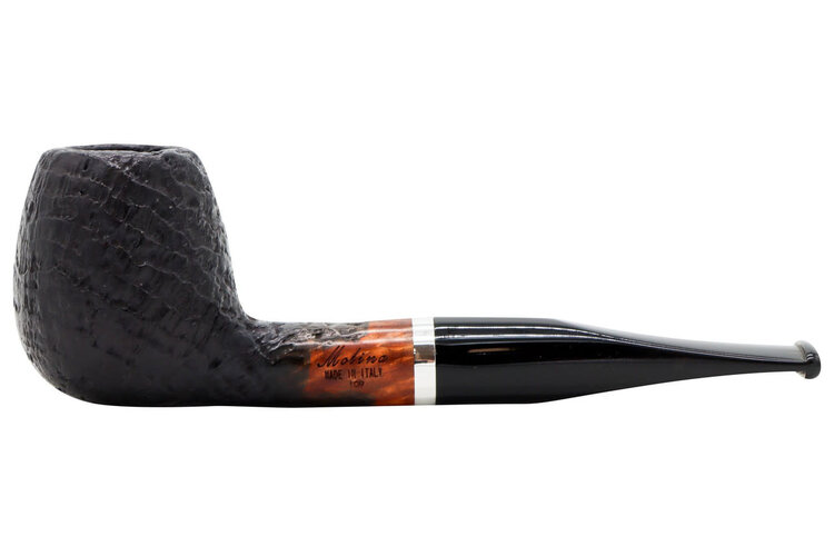 Molina Pipes Molina Pipe Barasso Sandblast (9mm) Black and Brown 109