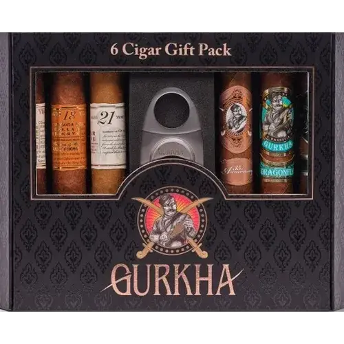 Gurkha Cigars Gurkha 6 Cigar Sampler with Cutter