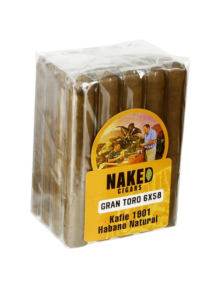 Kafie 1901 Naked Cigars by Kafie 1901 Gran Toro - Natural - Bdl 20