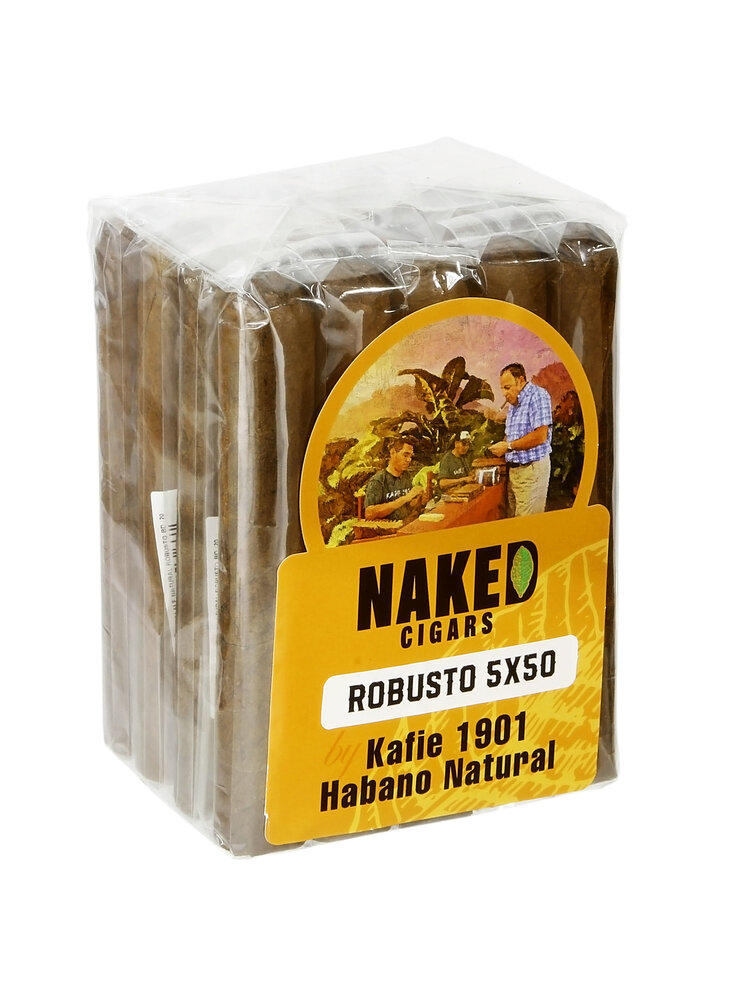 Kafie 1901 Naked Cigars by Kafie 1901 Robusto - Natural - Bdl 20