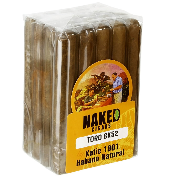 Kafie 1901 Naked Cigars by Kafie 1901 Toro - Natural - Bdl 20
