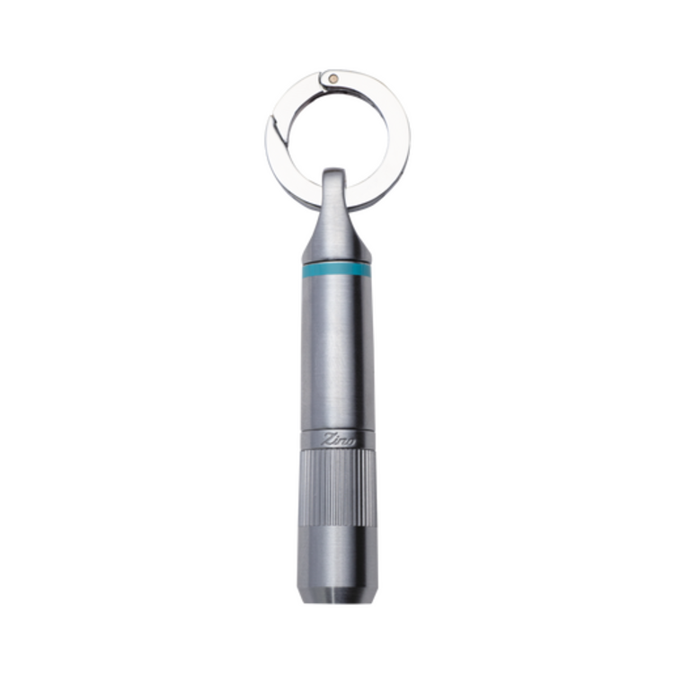 Zino Cigar Accessories Zino Z9 Cigar Punch Cutter - Chrome and Cyan