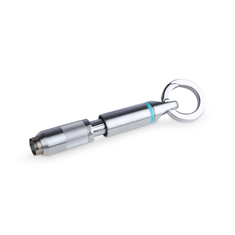 Zino Cigar Accessories Zino Z9 Cigar Punch Cutter - Chrome and Cyan