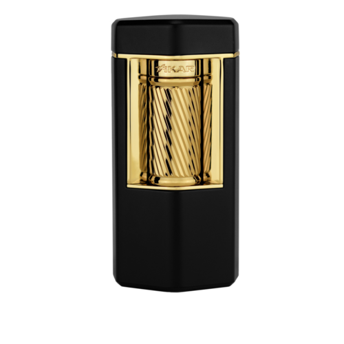 Xikar XIKAR Meridian Flint Lighter - Black Matte and Gold
