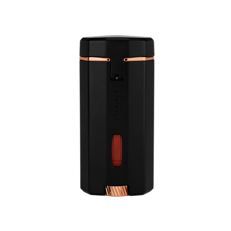 Xikar XIKAR Meridian Flint Lighter - Black Matte and Rose Gold