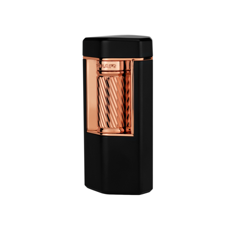 Xikar XIKAR Meridian Flint Lighter - Black Matte and Rose Gold