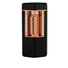 Xikar XIKAR Meridian Flint Lighter - Black Matte and Rose Gold