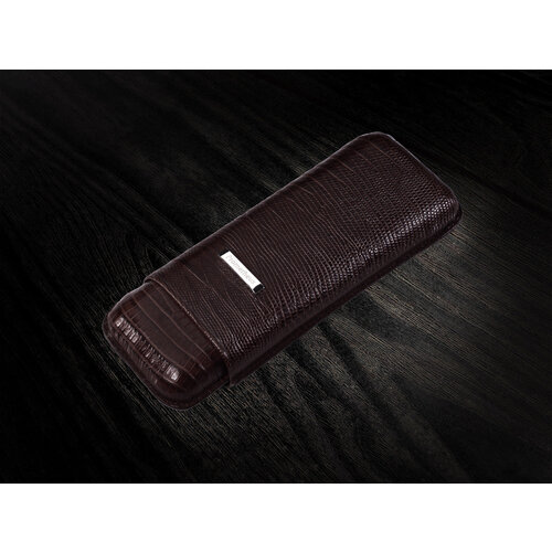 Prometheus Accessories Prometheus Leather 2 Cigar Case - Tejus Brown