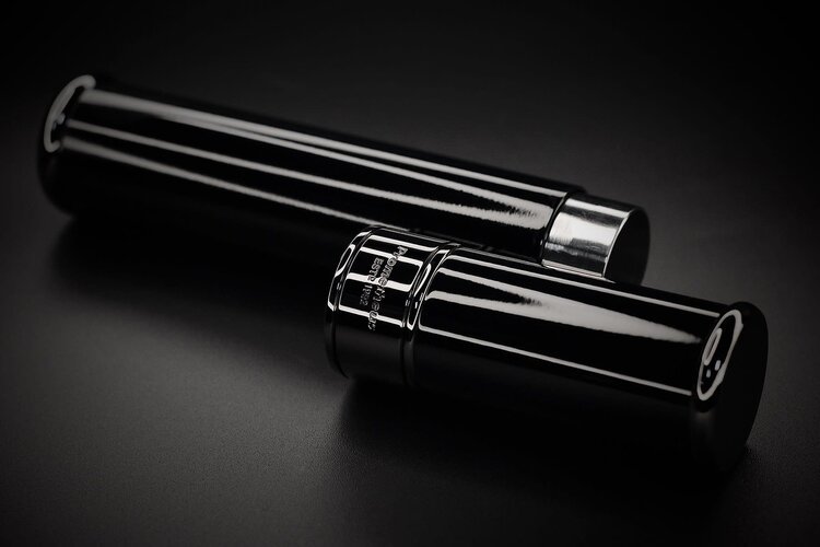 Prometheus Accessories Prometheus - Cigar Tube - Black Lacquer/Chrome
