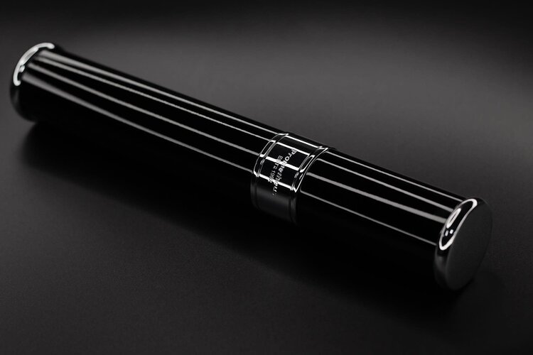 Prometheus Accessories Prometheus - Cigar Tube - Black Lacquer/Chrome