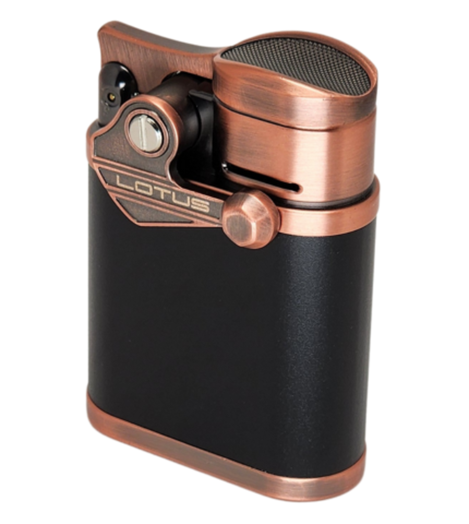 Lotus Winston - Quad Torch - Table Lighter - Black and Brass