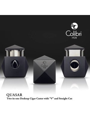 Colibri Colibri Quasar (2 in 1) Table Top Cigar Cutter - Black