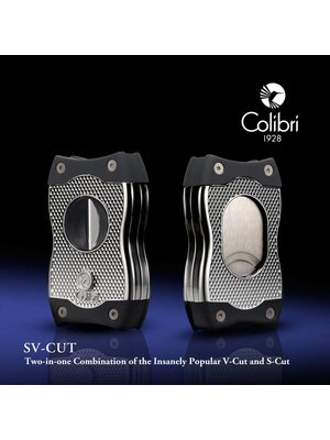 Colibri Colibri SV-CUT (2 in 1) Cigar Cutter - Black and Chrome