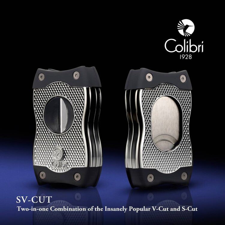 Colibri Colibri SV-CUT (2 in 1) Cigar Cutter - Chrome and Black