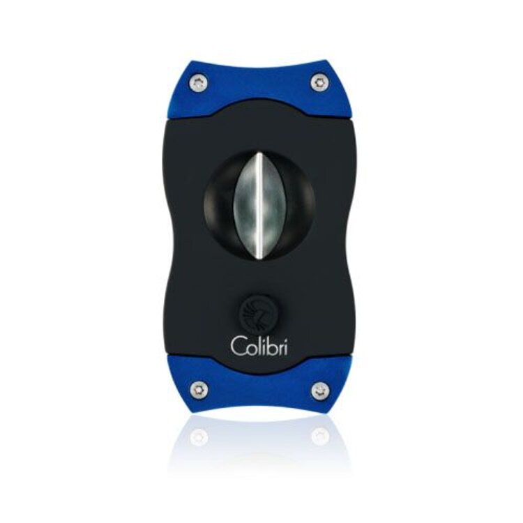 Colibri Colibri V-CUT Cigar Cutter - Black and Blue