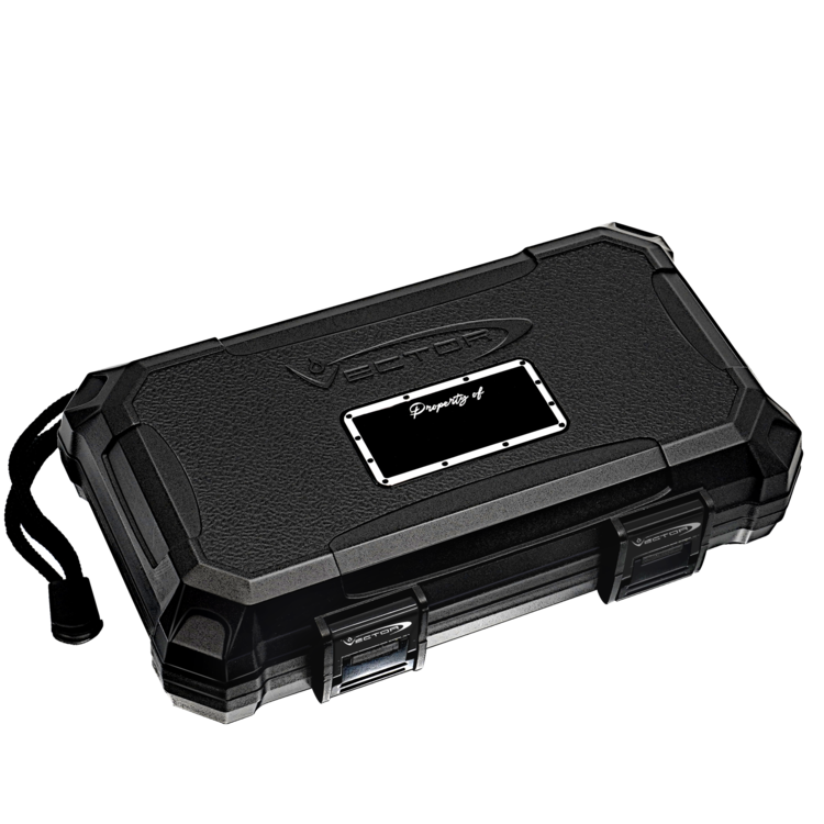 Vector Vector Travel Humidor - Holds 5 - Black