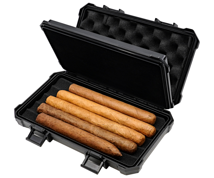 Vector Vector Travel Humidor - Holds 5 - Gray