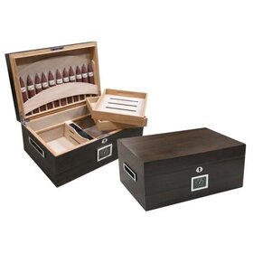 Prestige Imports Rockefeller - Ebony Matte - Holds 130 cigars