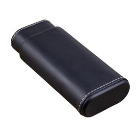 Prestige Imports Prestige Black Leather 3 Cigar Case