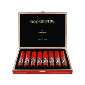 God of Fire God of Fire by Carlito Double Robusto Tubo - Box 8