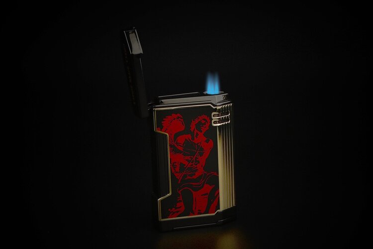 Prometheus Accessories Prometheus 2024 God of Fire Lighter Magma T - Red on Black Lacquer