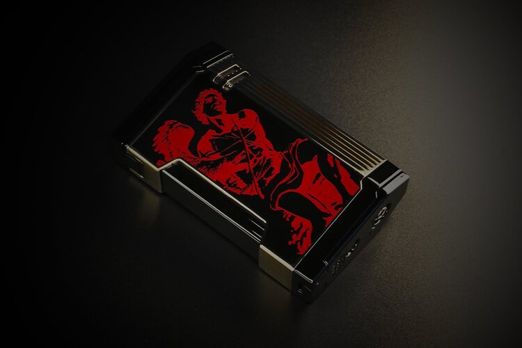 Prometheus Accessories Prometheus 2024 God of Fire Lighter Magma T - Red on Black Lacquer