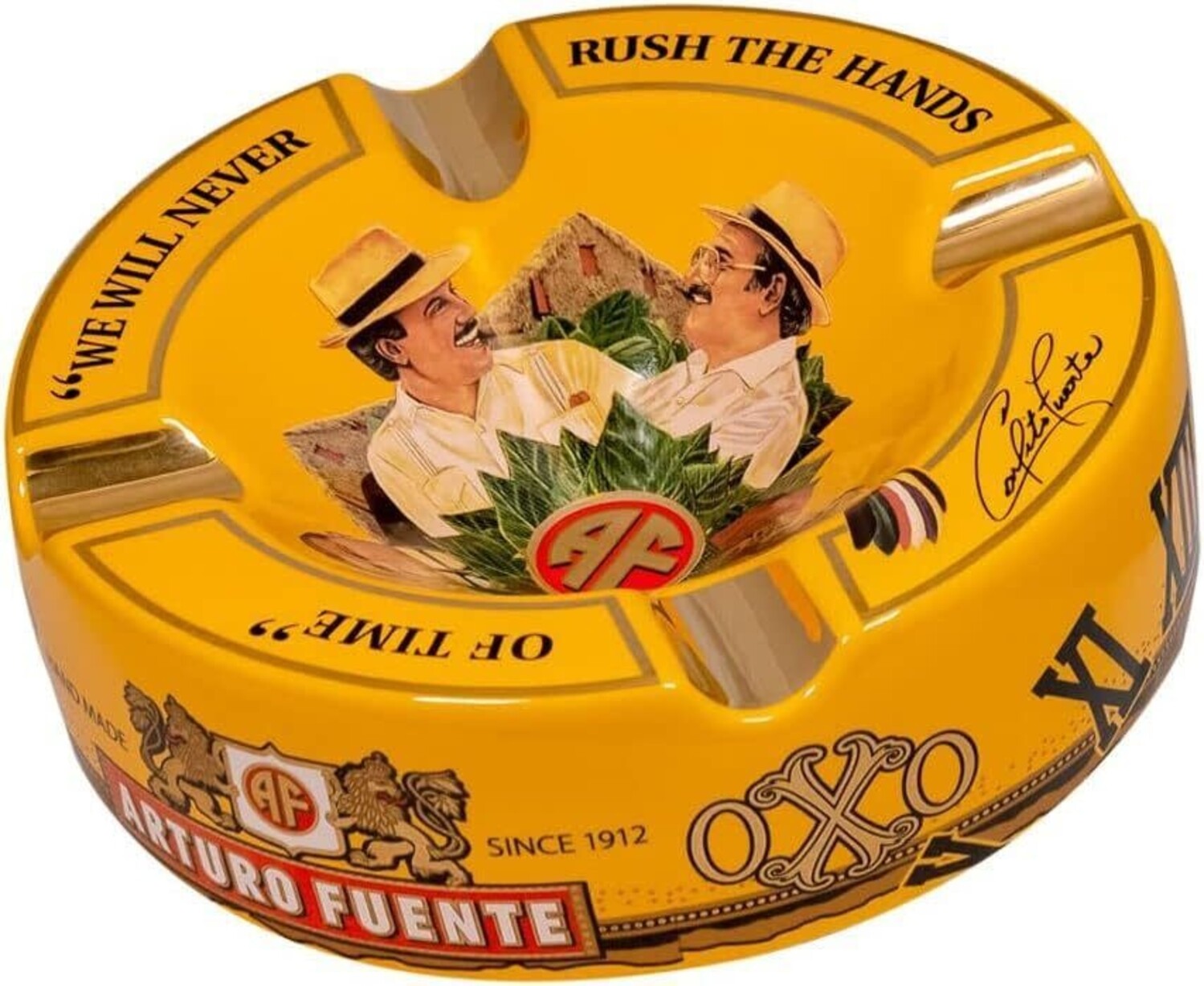 Fuente Hands of Time Ashtray - Yellow - The Cigar Merchant of Roswell