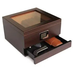 Klaro Humidors Klaro Humidors - RENZO Glass Top Humidor - Holds 20-30 cigars