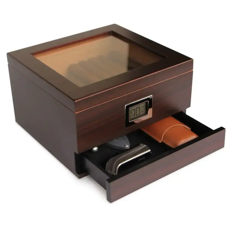 Klaro Humidors Klaro Humidors - RENZO Glass Top Humidor - Holds 20-30 cigars