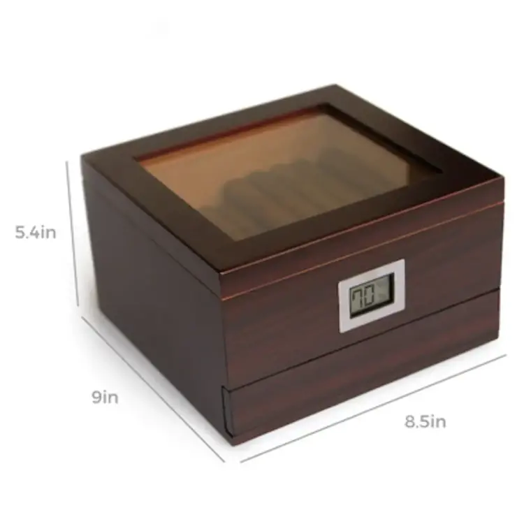 Klaro Humidors Klaro Humidors - RENZO Glass Top Humidor - Holds 20-30 cigars